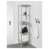 HEMNES Shelf unit, gray, 16 1/2x67 3/4 "