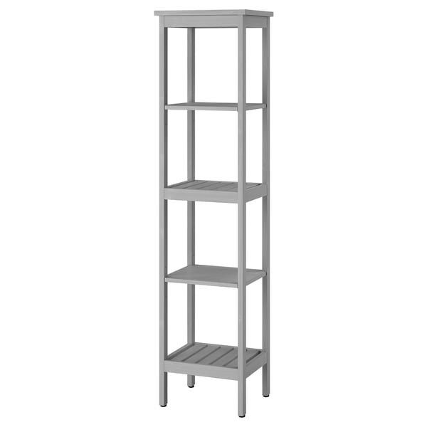 HEMNES Shelf unit, gray, 16 1/2x67 3/4 "