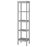 HEMNES Shelf unit, gray, 16 1/2x67 3/4 "