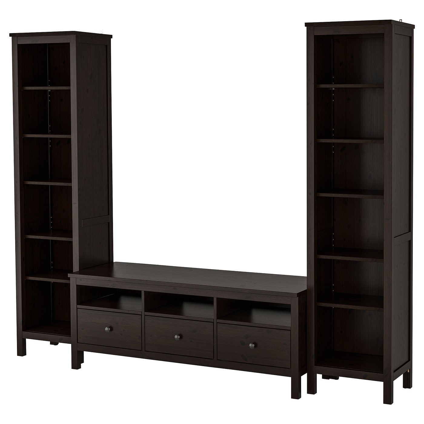 IKEA HEMNES テレビ台　ブラックブラウン HEMNES ヘムネス テレビ台, ブラックブラウン, ライトブラウン