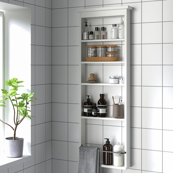 HEMNES Wall shelf, white, 16 1/2x46 1/2 "
