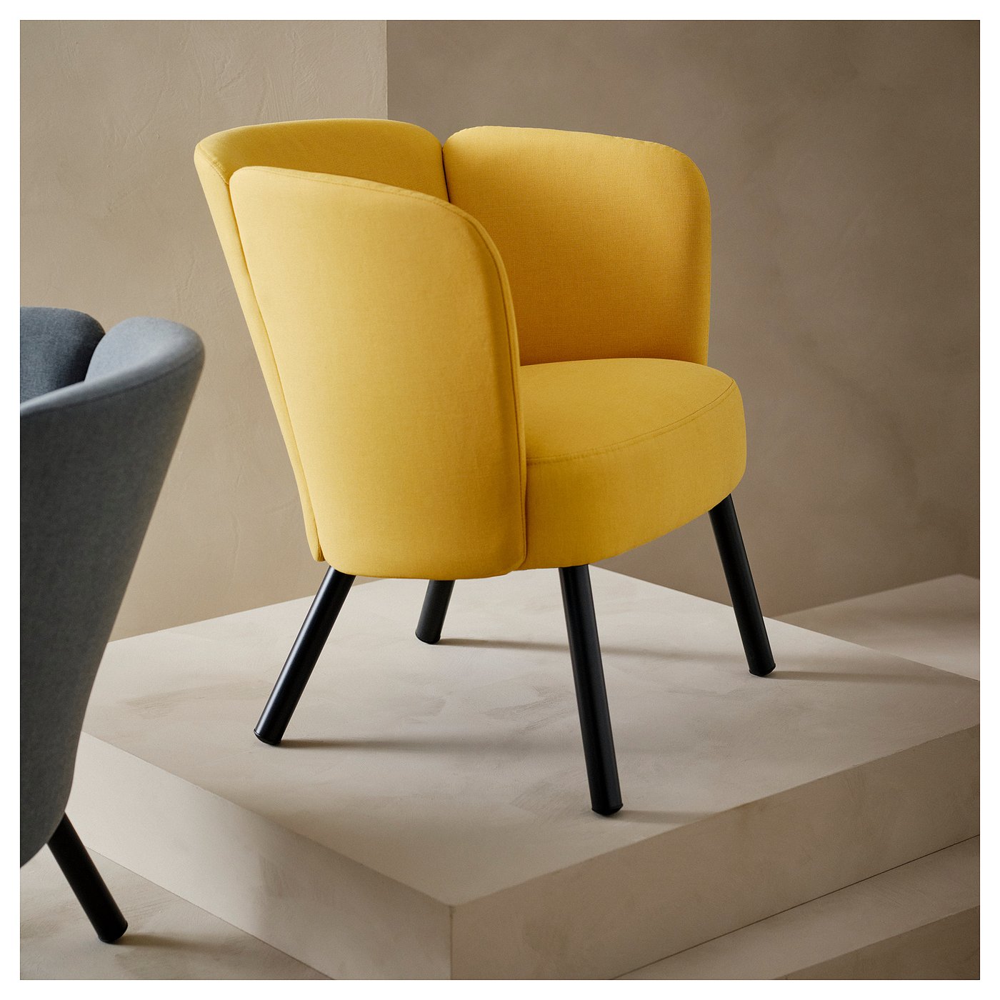 HERRÅKRA armchair, Diseröd dark yellow - IKEA CA
