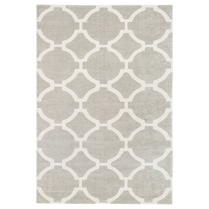 HILLESTED Rug, low pile, gray/white, 160x230 cm (5'3"x7'7") IKEA CA