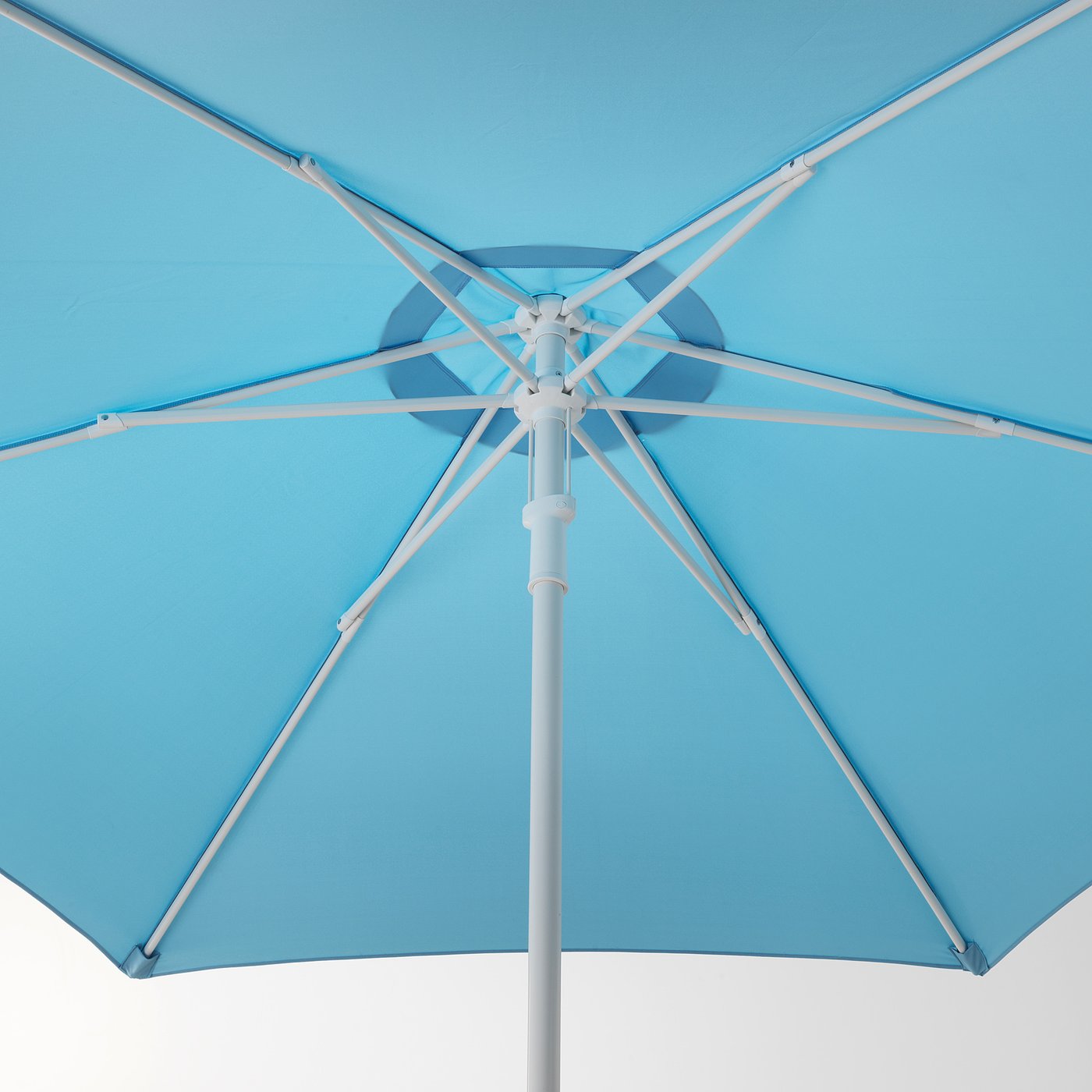 Hogon Patio Umbrella With Base Light Blue Gryto Dark Gray Ikea