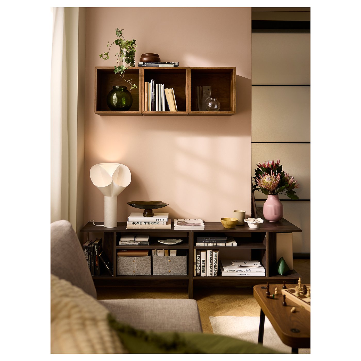 HOLMERUD side table, dark brown, 80x31 cm (311/2x121/4