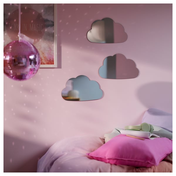 HOLMÖARNA Mirror, cloud-shaped, 11 3/4x7 1/8 "