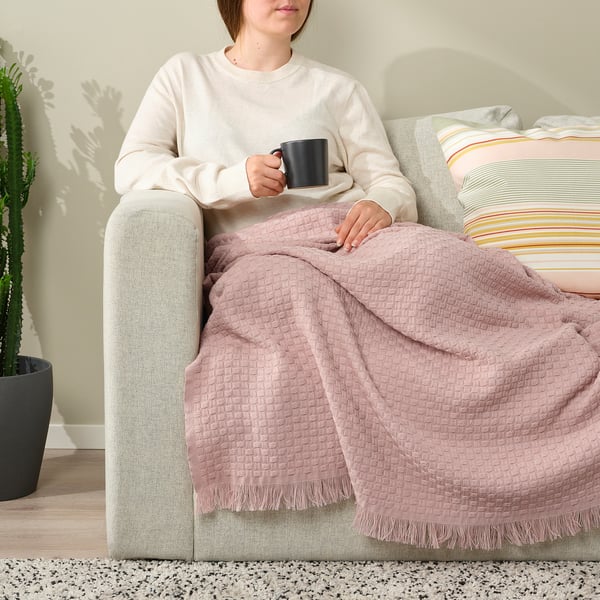HORNMAL Throw, light pink, 51x67 "