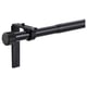 HUGAD Curtain rod combination, with wall/ceiling brackets/with finials black, 47 ¼-82 ¾ "