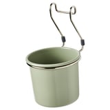 HULTARP Container, green/nickel plated, 5 1/2x6 1/4 "