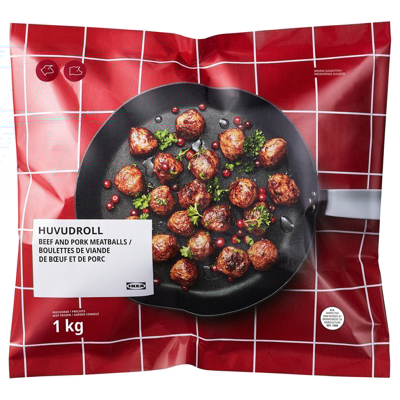 HUVUDROLL meatballs, frozen, 1000 g (2 lb3 oz) IKEA CA