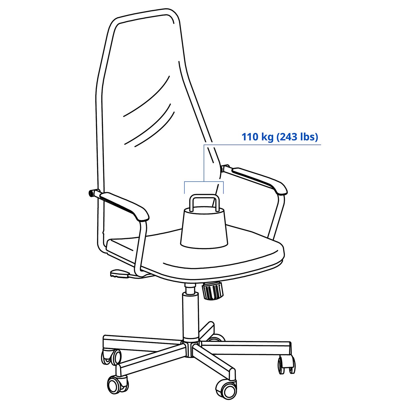 HUVUDSPELARE gaming chair, black - IKEA CA