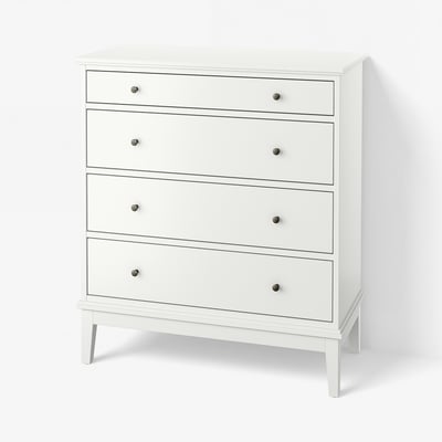 IDANÄS 4-drawer chest, white, 41x19 5/8x46 1/2 "