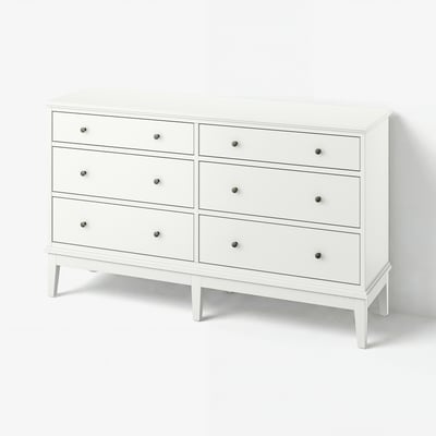 IDANÄS 6-drawer dresser, white, 63 3/4x19 5/8x37 3/8 "