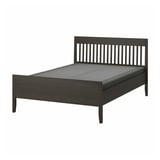IDANÄS Bed frame, dark brown/Lyngör dark gray, Queen
