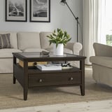 IDANÄS Coffee table, dark brown stained, 31 1/2x31 1/2 "