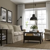 IDANÄS Coffee table, dark brown stained, 31 1/2x31 1/2 "