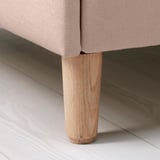 IDANÄS Upholstered storage bed, Gunnared pale pink, Full/Double