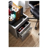 IDÅSEN Drawer unit with smart lock, dark gray, 16 1/2x24 "