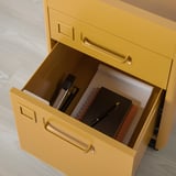 IDÅSEN Drawer unit with smart lock, golden brown, 16 1/2x24 "
