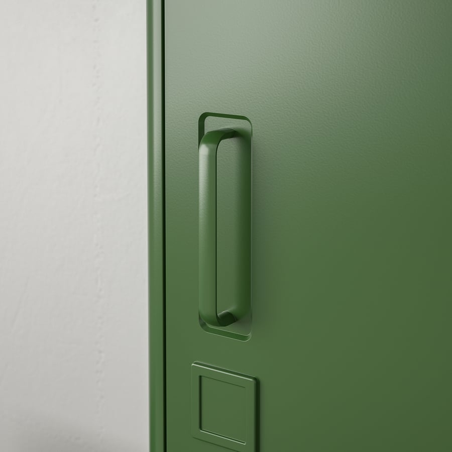 IDÅSEN high with drawer and doors, dark green, 45x172 cm (173