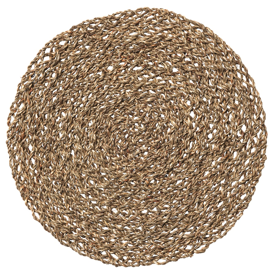IHÅLLIG Place mat, natural/seagrass, 37 cm (15 ")
