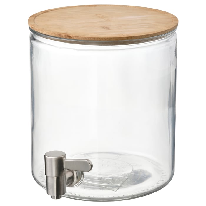IKEA 365+ Beverage dispenser, bamboo/clear glass, 4 l (4 qt) IKEA CA
