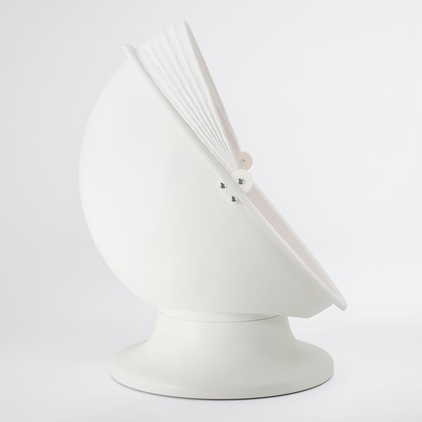 IKEA PS LÖMSK Swivel armchair, white/red