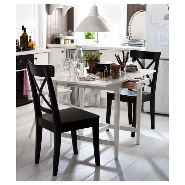 INGATORP Drop-leaf table - white - IKEA