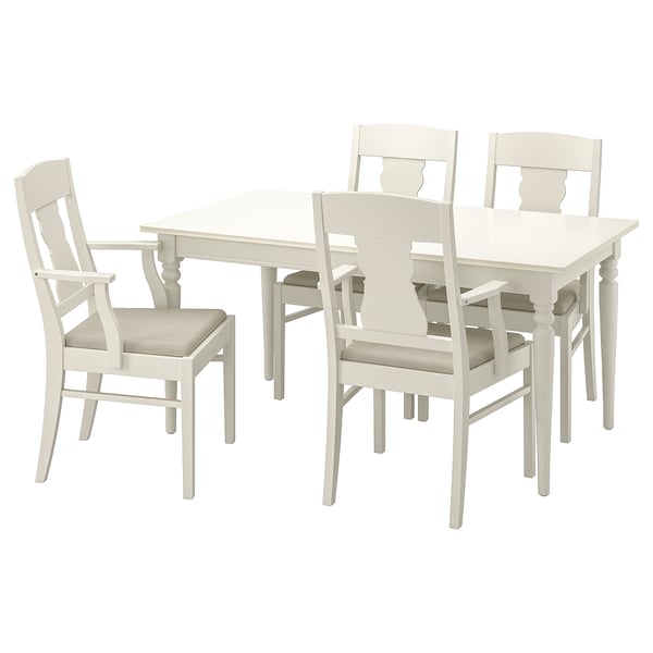 INGATORP / INGATORP Table and 4 chairs, white, 61/845/8" (155/215 cm ...