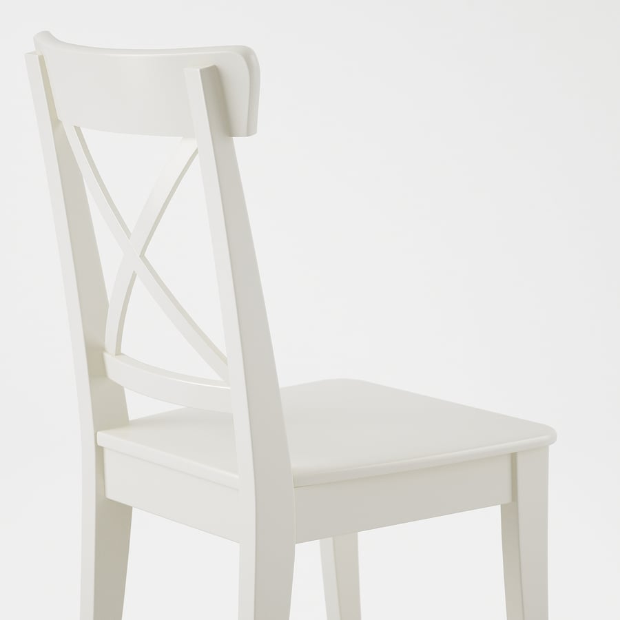 INGATORP / INGOLF table and 6 chairs, white/white, 155/215 cm (61/845/8