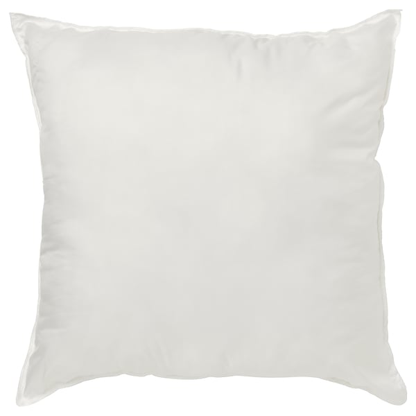White square pillow, soft & plump, eco-friendly material.