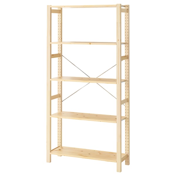 IVAR Shelf unit, pine, 35x11 3/4x70 1/2 "