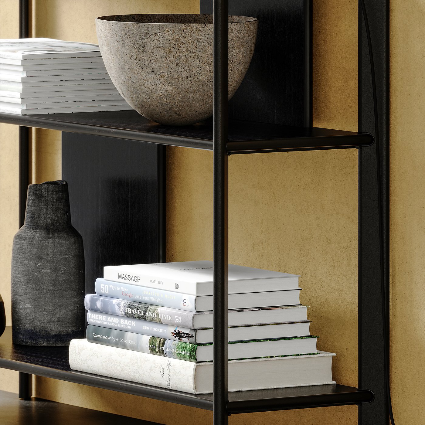 JÄTTESTA side table, black, 95x30 cm (373/8x113/4