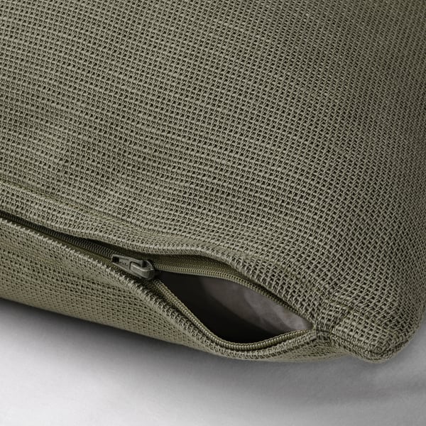 JORDTISTEL Cushion cover, gray-green, 20x20 "