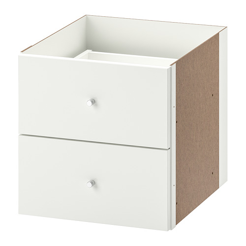 KALLAX Insert with 2 drawers high gloss white IKEA