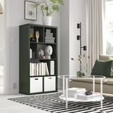 KALLAX Shelf unit, dark green, 57 5/8x30 1/8 "