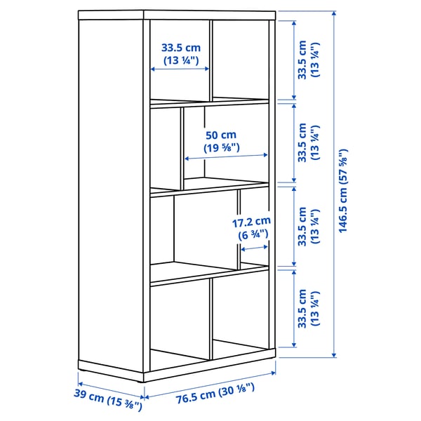 KALLAX Shelf unit, dark green, 57 5/8x30 1/8 "