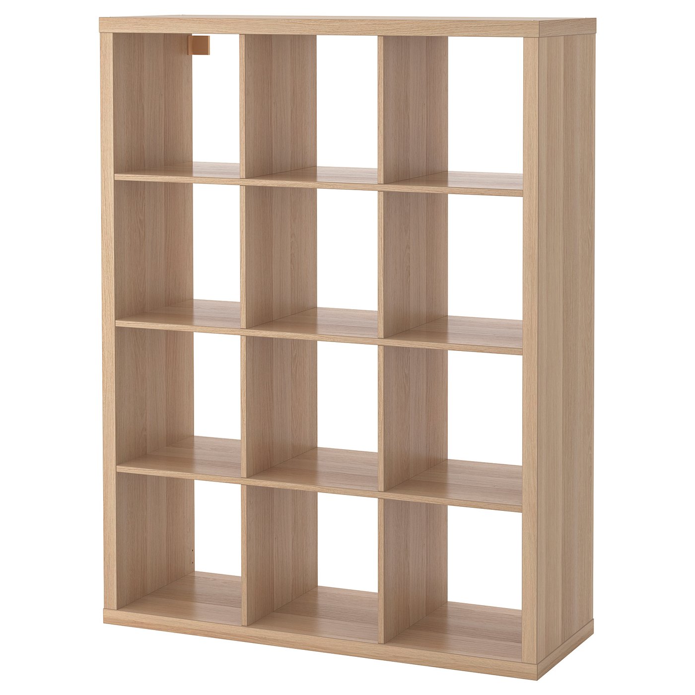 KALLAX shelf unit, white stained oak effect, 112x147 cm (437/8x575