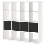 KALLAX Shelf unit with 4 inserts, white, 57 7/8x57 5/8 "