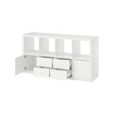 KALLAX Shelf unit with 4 inserts, white, 57 5/8x30 1/8 "