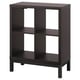 KALLAX Shelving unit with underframe, black-brown/black, 30 3/8x37 "