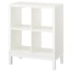 KALLAX Shelving unit with underframe, high-gloss/white/white, 30 3/8x37 "