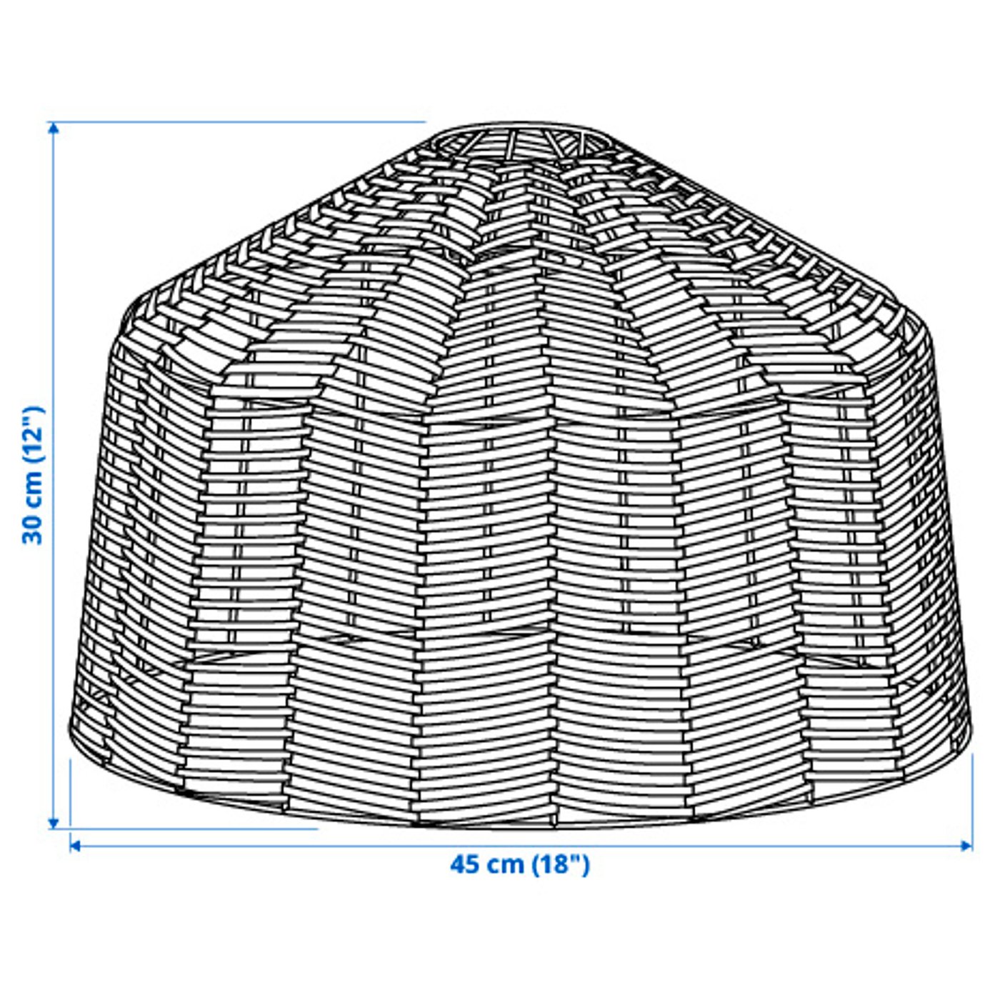 KAPPELAND pendant lamp shade, rattan, 45 cm (18) - IKEA CA