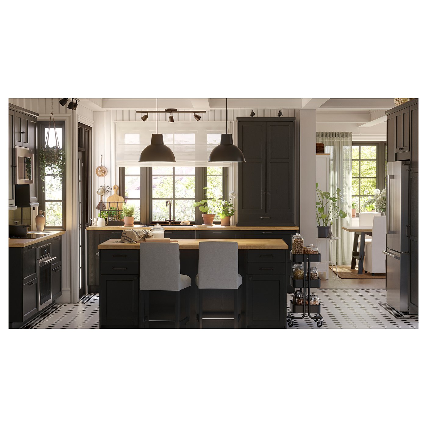 KARLBY countertop, oak/veneer, 188x3.8 cm (74x11/2