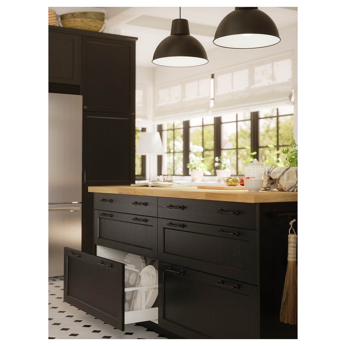 KARLBY countertop, oak/veneer, 249x3.8 cm (98x11/2