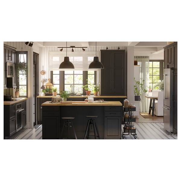 KARLBY Countertop, oak/veneer, 98x1 1/2 "