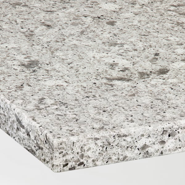 KASKER Custom countertop, light gray/dark gray mineral effect/quartz, 1 1/8 "