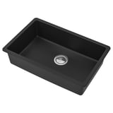 KILSVIKEN Inset sink, 1 bowl, black quartz composite, 28 3/8x18 1/8 "