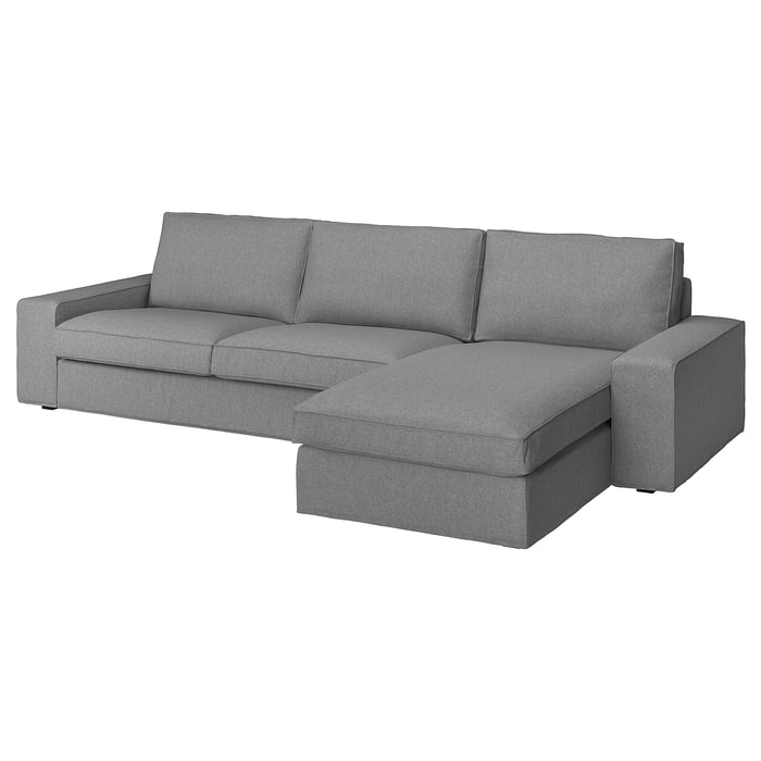 KIVIK Sofa with chaise lounge, Tibbleby beige/gray IKEA CA
