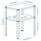 KNARREVIK Nightstand, black, 16 1/2x13 1/4 "